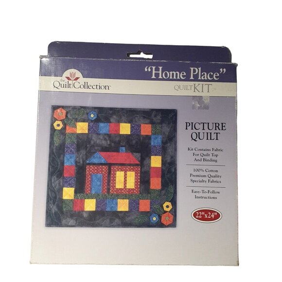 The Quilt Collection Quilt Kit Picture Quilt House Pattern 22"x 24" w/ Supplies - Picture 1 of 5